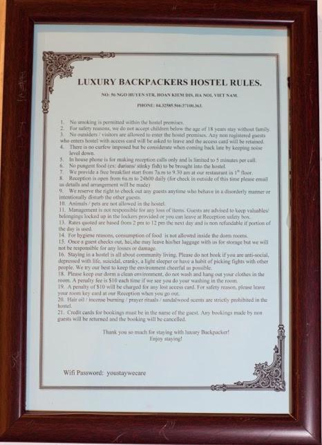 Luxury Backpakers Hotel Hanoi Kültér fotó